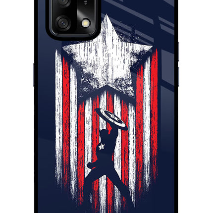 Captain America Marvel Art Oppo F19/F19s Glass Case Back Cover by Casekaro