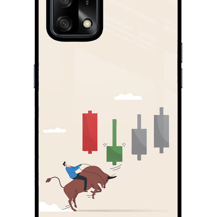 Bull Trading Momentum Oppo F19/F19s Glass Case Back Cover by Casekaro