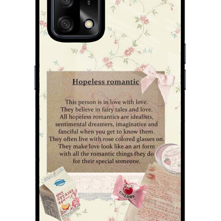 Hopeless Romantic Oppo F19/F19s Glass Case Back Cover by Casekaro