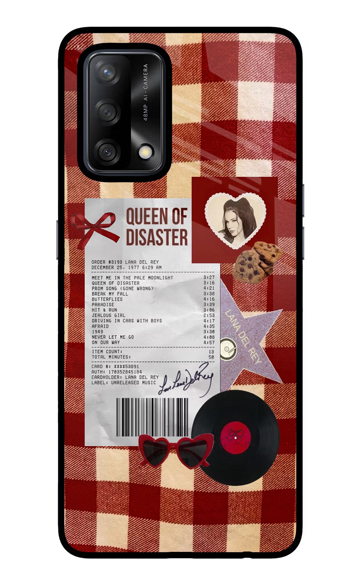 Queen of Disaster Oppo F19/F19s Glass Case