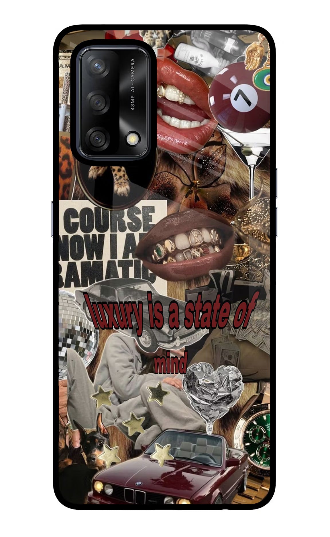 Luxury Oppo F19/F19s Glass Case Back Cover by Casekaro
