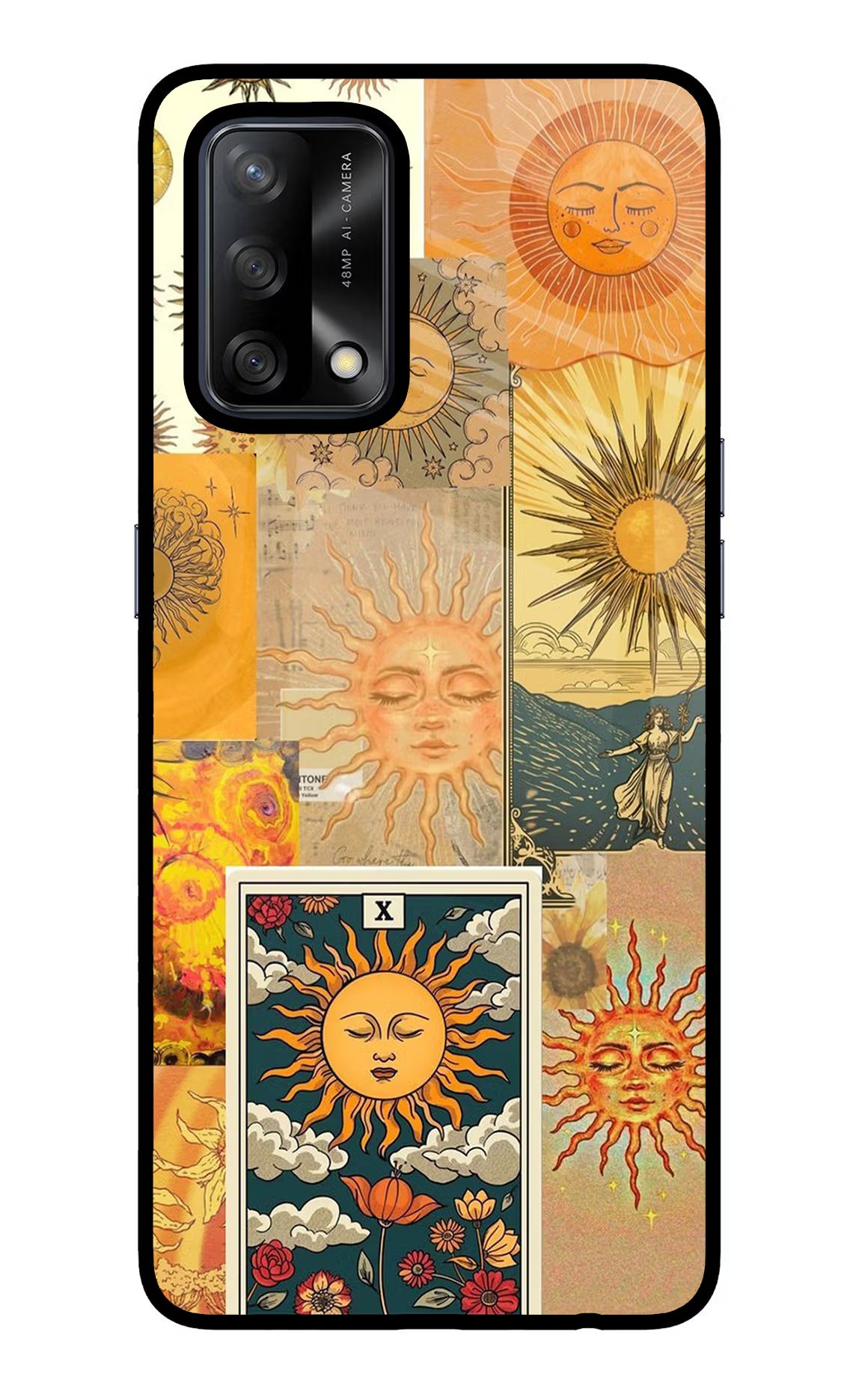 Sun Oppo F19/F19s Glass Case Back Cover by Casekaro