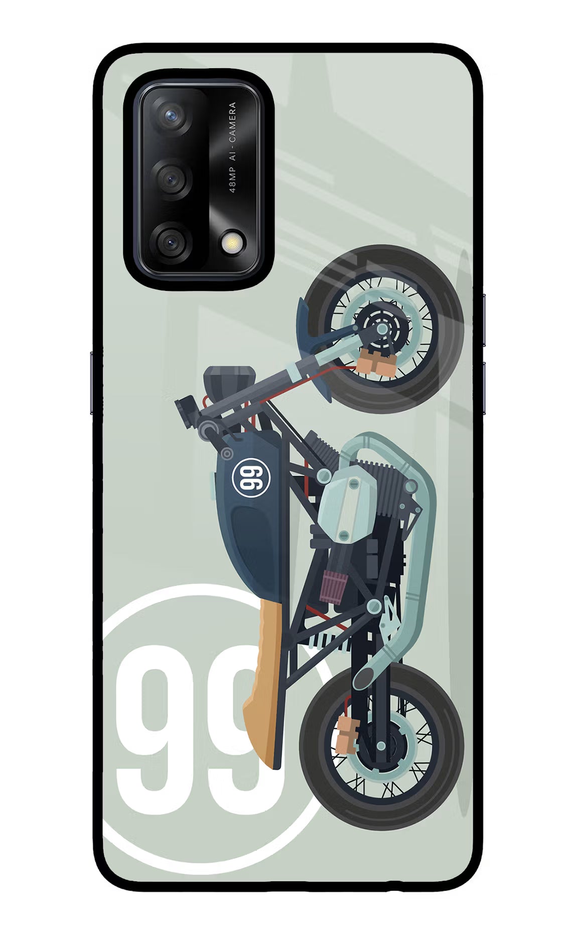 Classic Cafe Racer 99 Oppo F19/F19s Glass Case