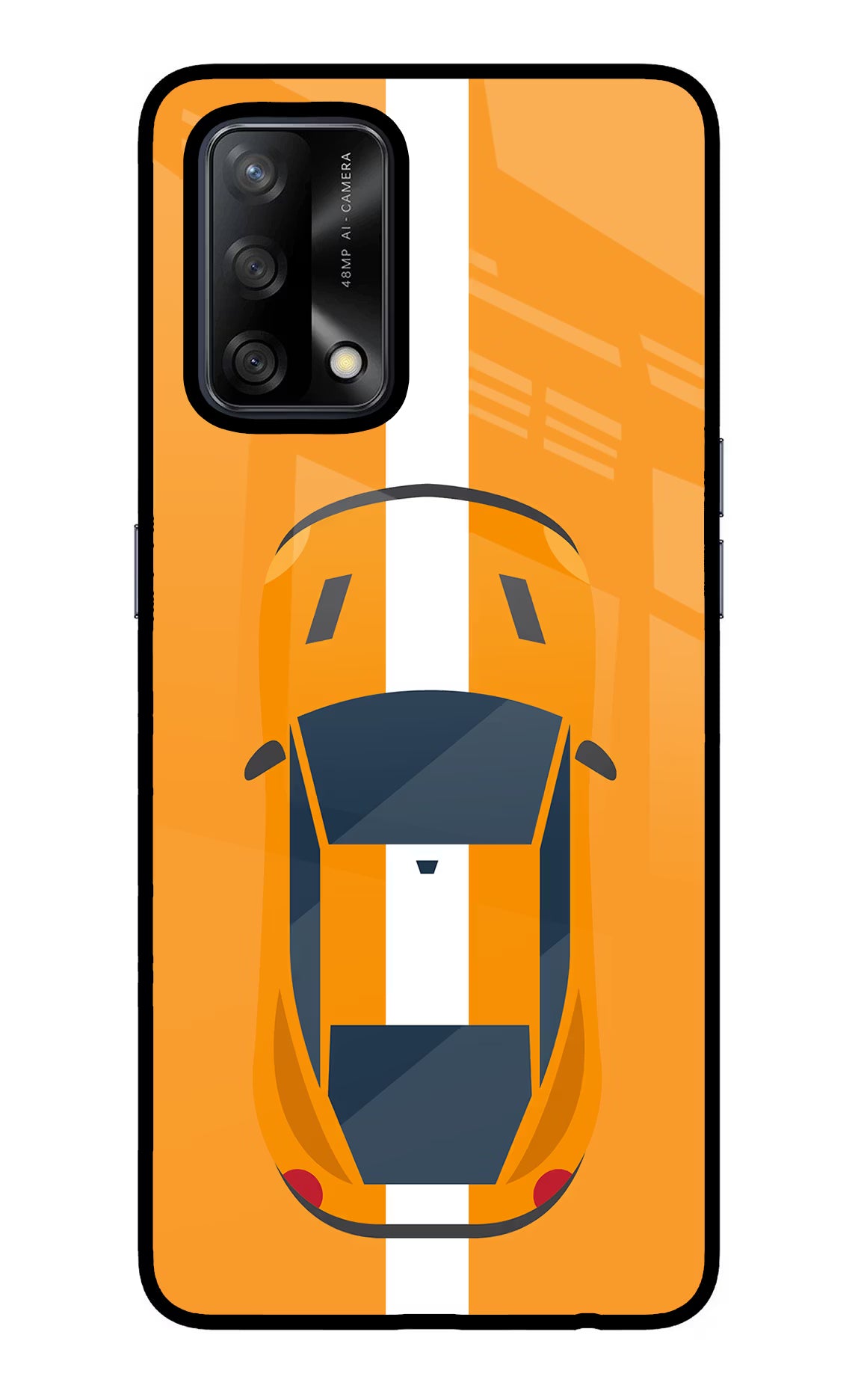 Highway Pursuit Oppo F19/F19s Glass Case Back Cover by Casekaro