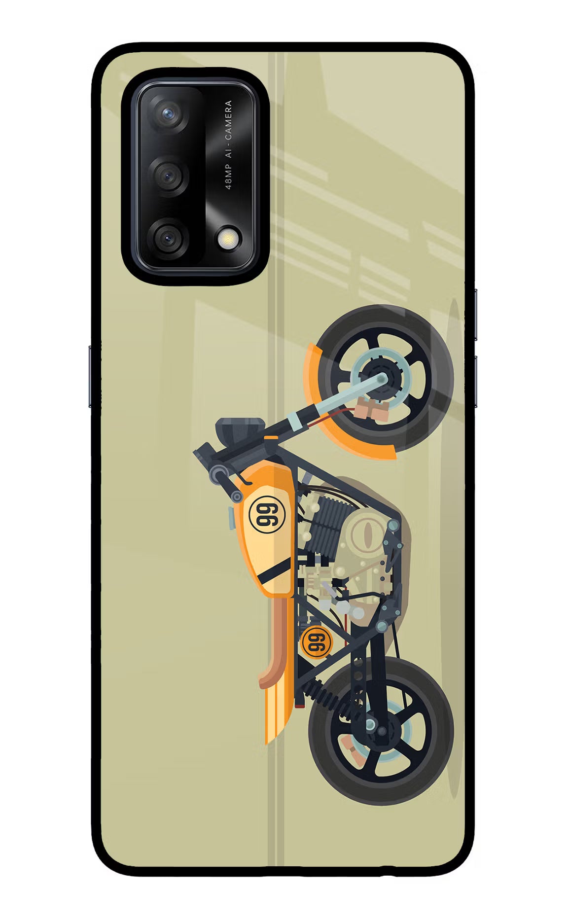 Vertical Speedster Oppo F19/F19s Glass Case