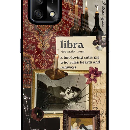 Libra Zodiac Oppo F19/F19s Glass Case Back Cover by Casekaro