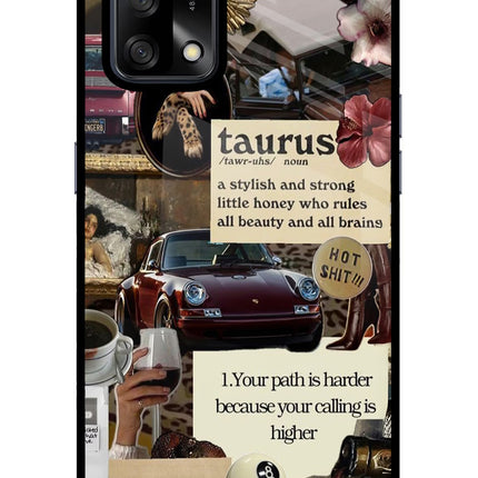 Taurus Zodiac Oppo F19/F19s Glass Case Back Cover by Casekaro