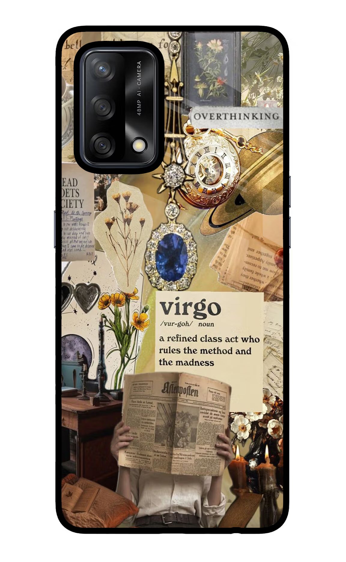 Virgo Zodiac Oppo F19/F19s Glass Case
