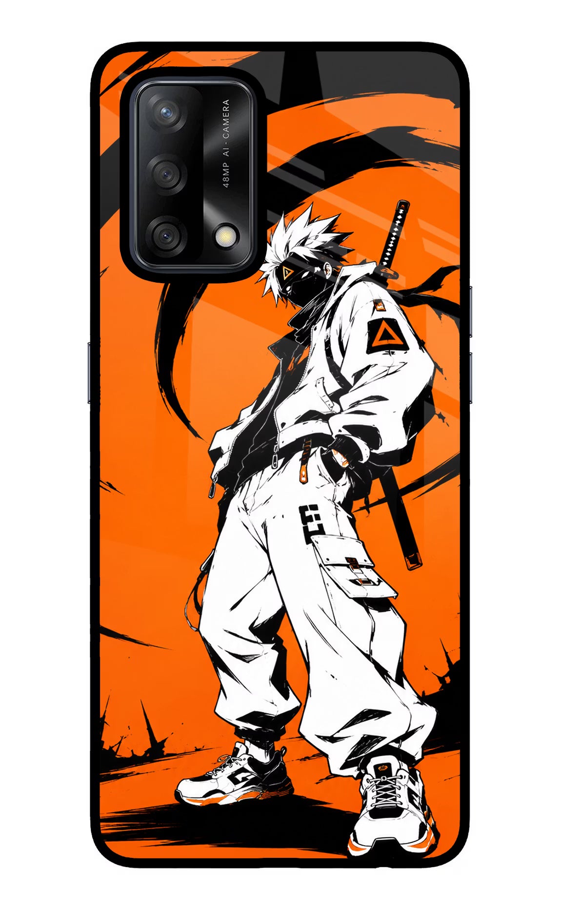 Street Samurai  Oppo F19/F19s Glass Case Back Cover by Casekaro
