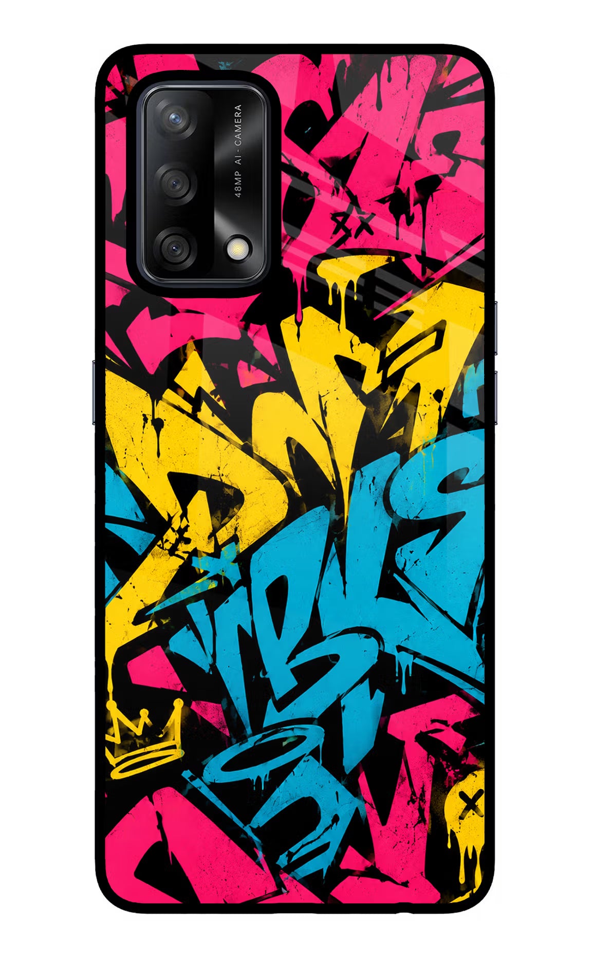 Graffiti Vibe Oppo F19/F19s Glass Case