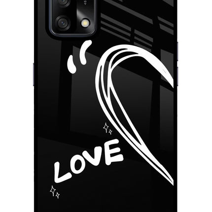 Love Line Oppo F19/F19s Glass Case Back Cover by Casekaro
