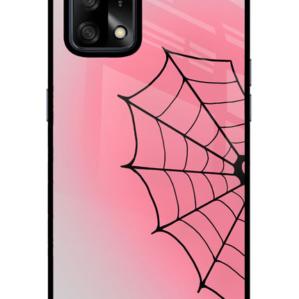 Pink Web Oppo F19/F19s Glass Case Back Cover by Casekaro