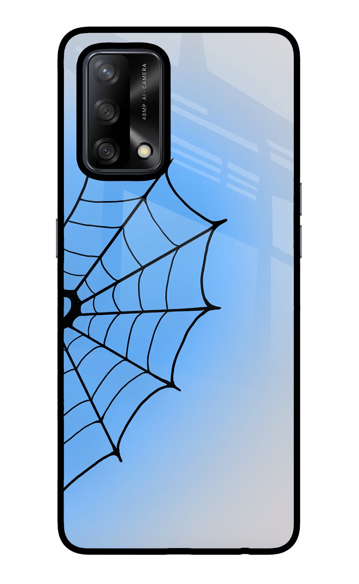 Blue Web Oppo F19/F19s Glass Case