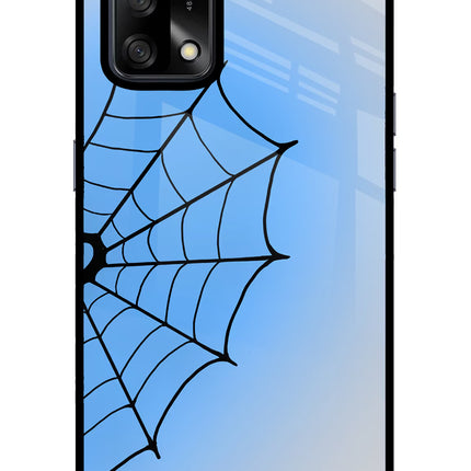 Blue Web Oppo F19/F19s Glass Case Back Cover by Casekaro