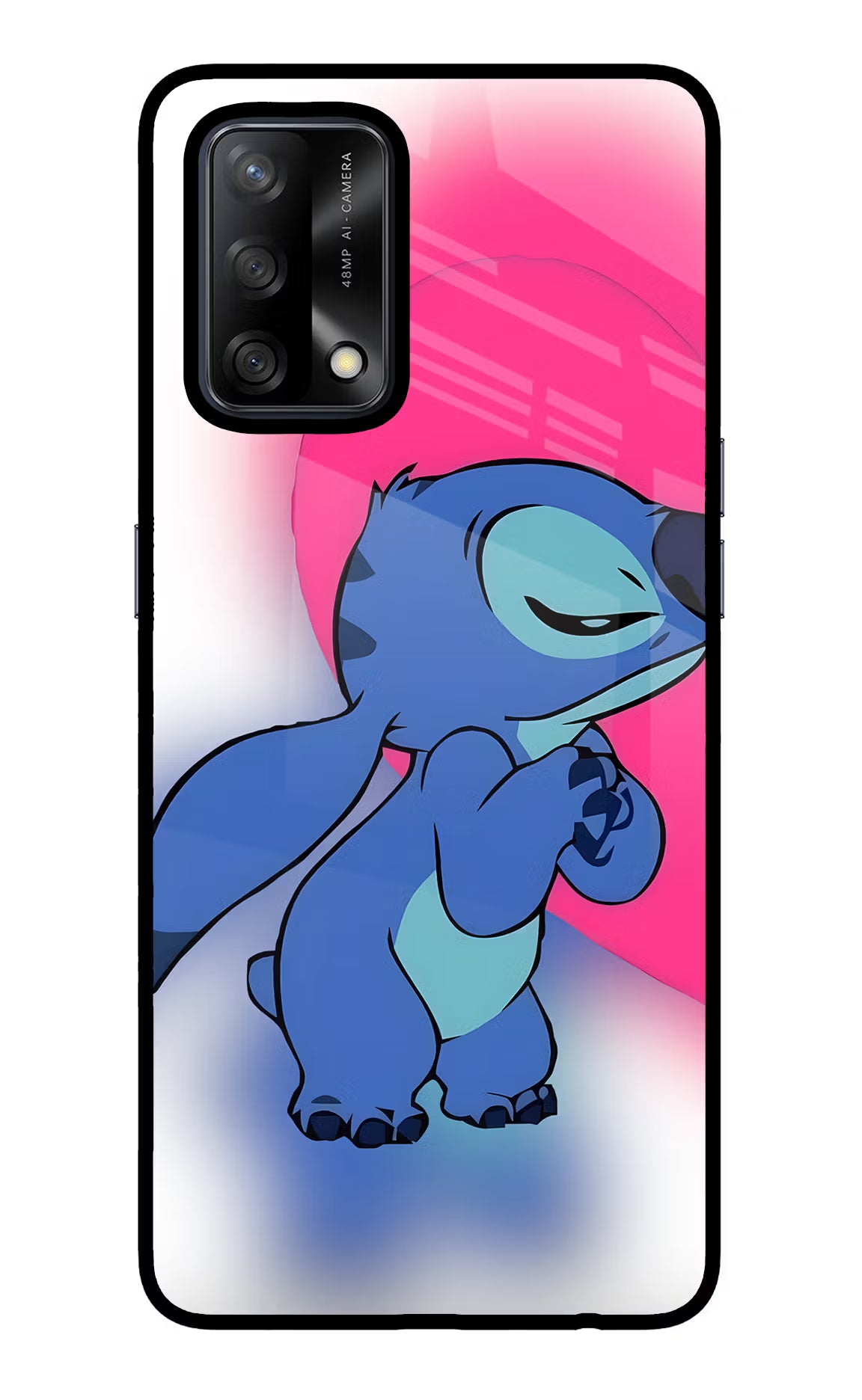 Stitch Hug Oppo F19/F19s Glass Case