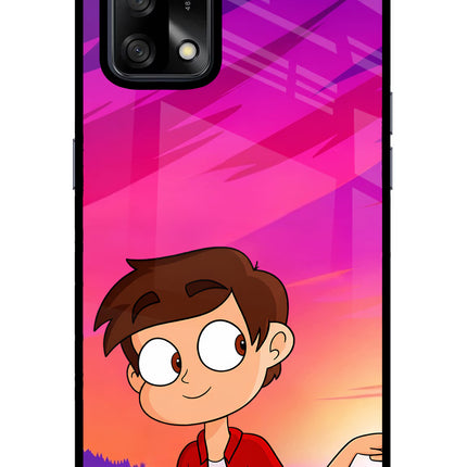 Marco Sunset Oppo F19/F19s Glass Case Back Cover by Casekaro