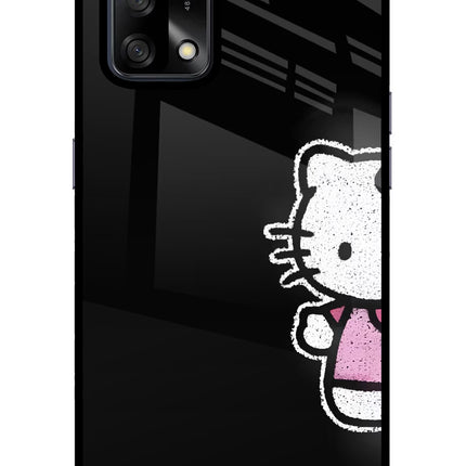 Kitty Charm Oppo F19/F19s Glass Case Back Cover by Casekaro