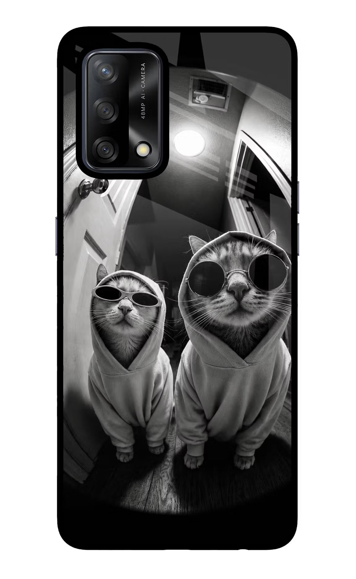 Hood Cats Oppo F19/F19s Glass Case