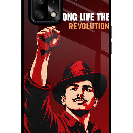 Bhagat Singh Revolution Oppo F19/F19s Glass Case