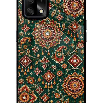 Green Pataka Oppo F19/F19s Glass Case