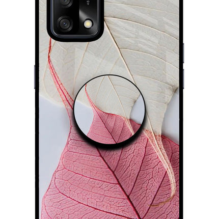 White Pink Leaf Oppo F19/F19s Pop Case by Casekaro