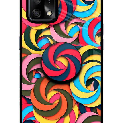 Spiral Pattern Oppo F19/F19s Pop Case by Casekaro