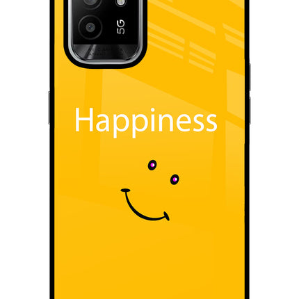 Happiness With Smiley Oppo F19 Pro+ Glass Case Back Cover by Casekaro