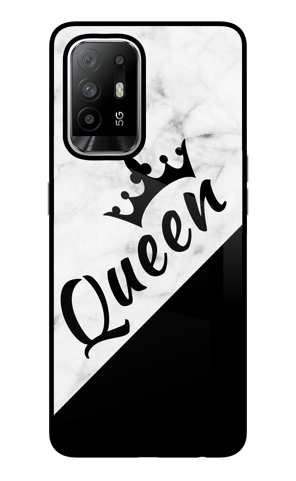 Queen Oppo F19 Pro+ Glass Case