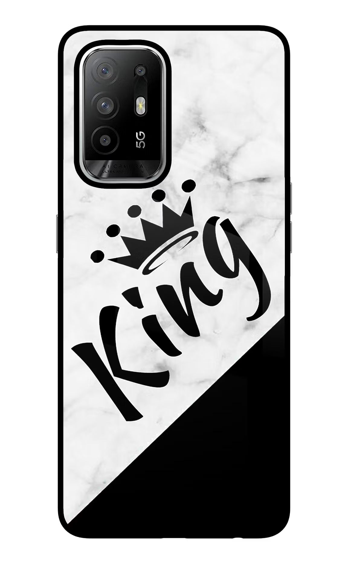 King Oppo F19 Pro+ Glass Case Back Cover by Casekaro