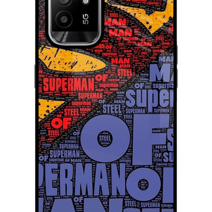 Superman Oppo F19 Pro+ Glass Case Back Cover by Casekaro