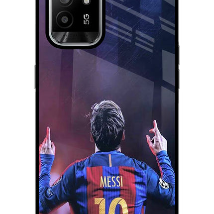 Messi Oppo F19 Pro+ Glass Case Back Cover by Casekaro
