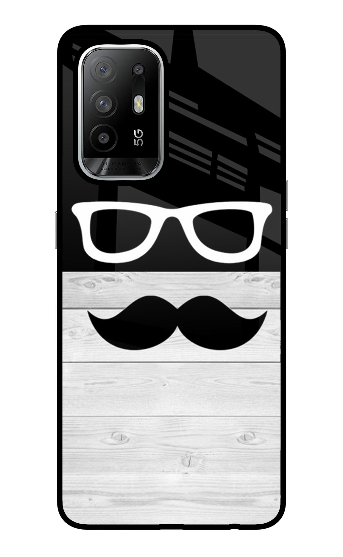 Mustache Oppo F19 Pro+ Glass Case