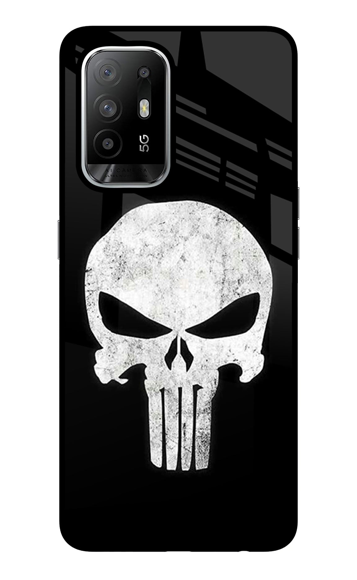 Punisher Skull Oppo F19 Pro+ Glass Case