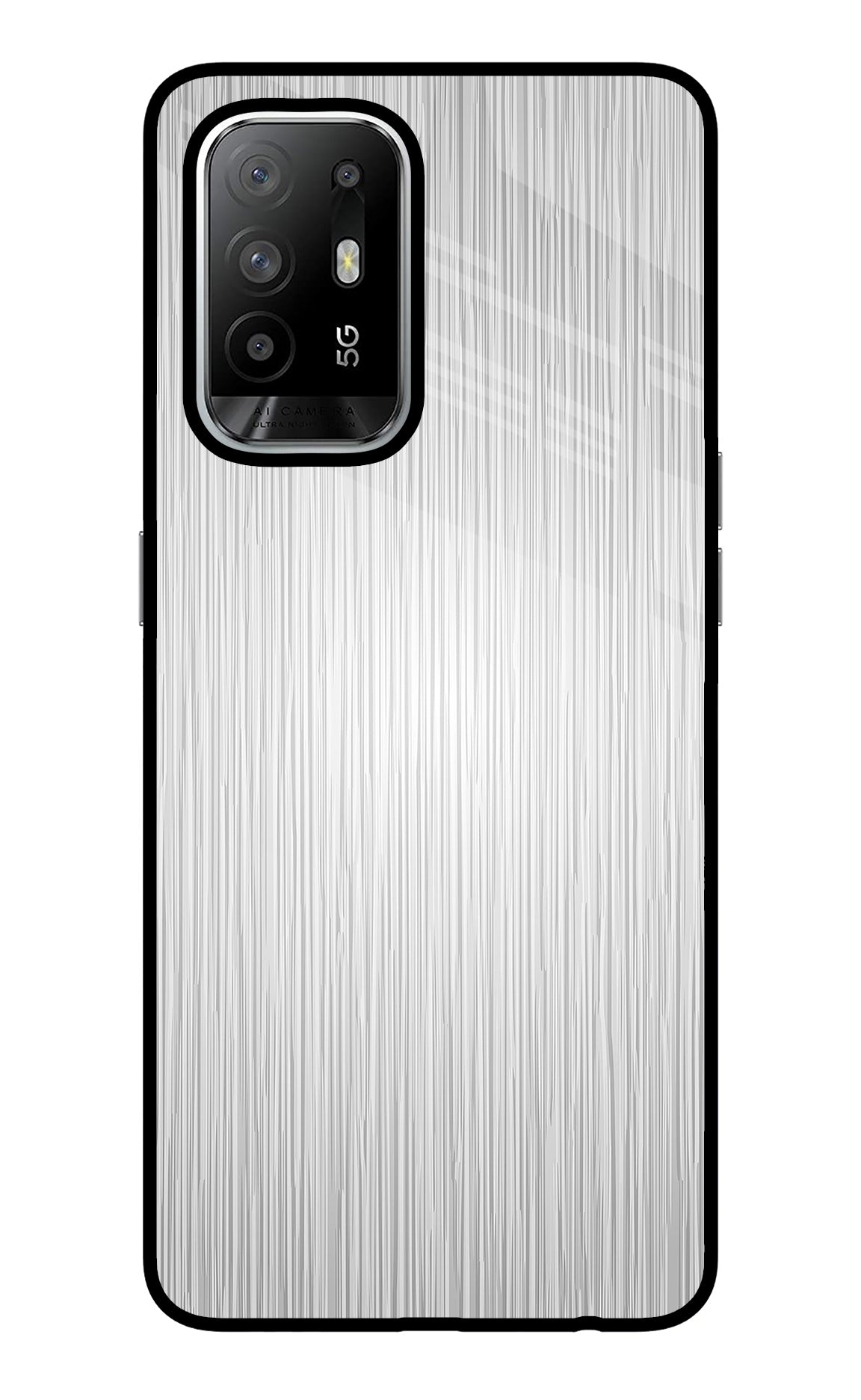 Wooden Grey Texture Oppo F19 Pro+ Glass Case