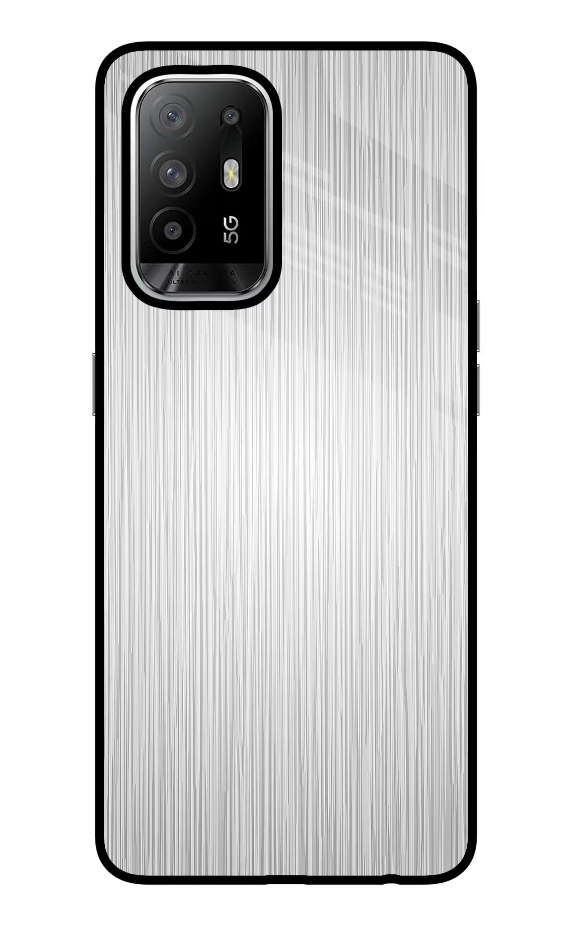Wooden Grey Texture Oppo F19 Pro+ Glass Case Back Cover by Casekaro