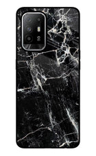 Black Marble Texture Oppo F19 Pro+ Glass Case