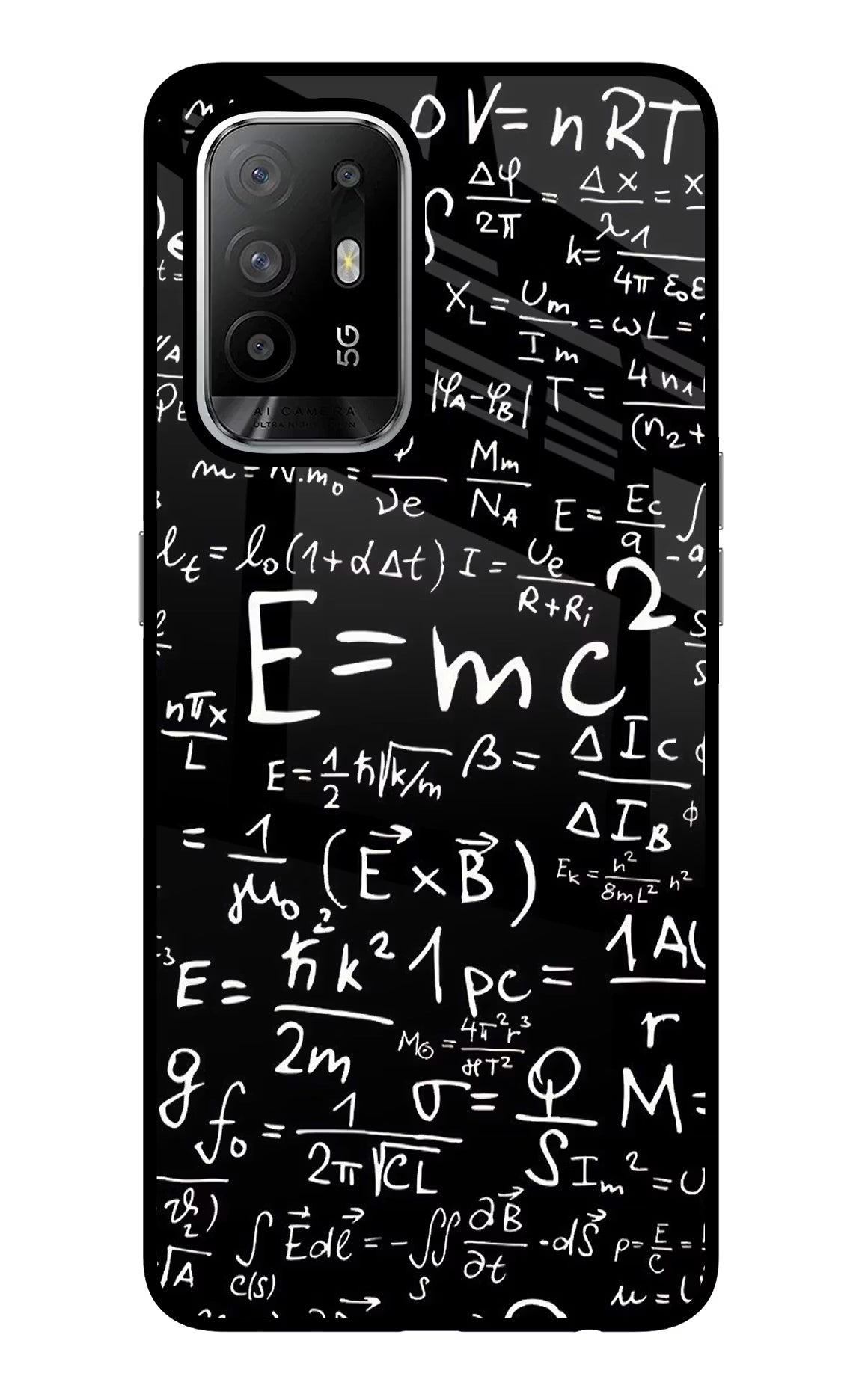 Physics Formula Oppo F19 Pro+ Glass Case Back Cover by Casekaro