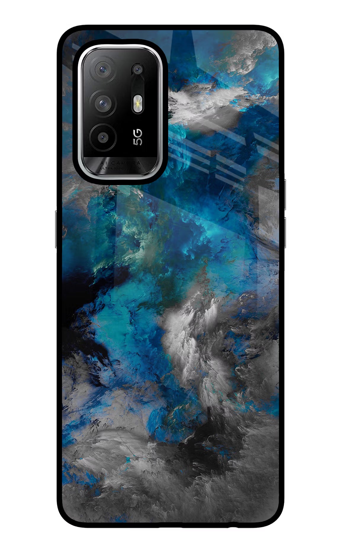 Artwork Oppo F19 Pro+ Glass Case Back Cover by Casekaro