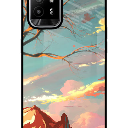 Scenery Oppo F19 Pro+ Glass Case Back Cover by Casekaro