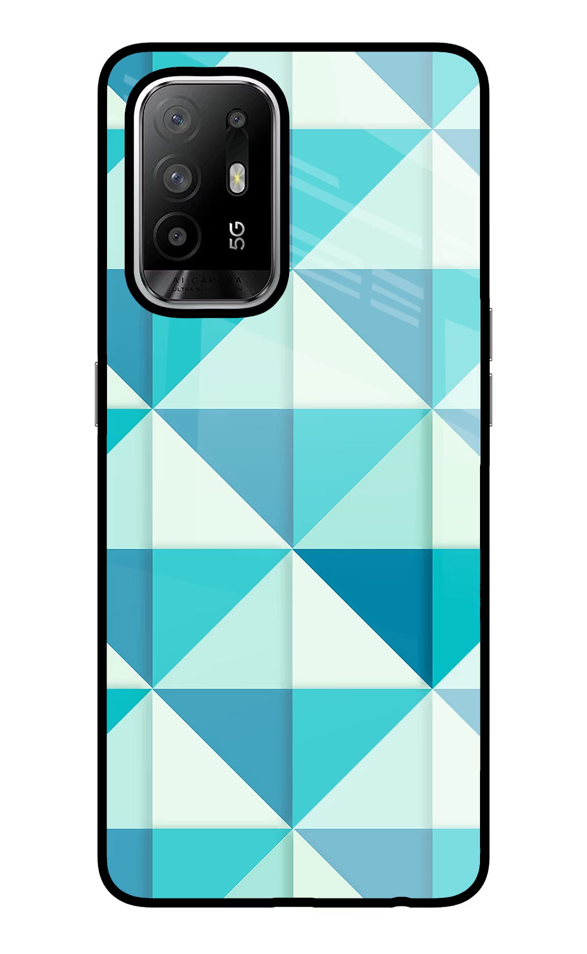 Abstract Oppo F19 Pro+ Glass Case Back Cover by Casekaro
