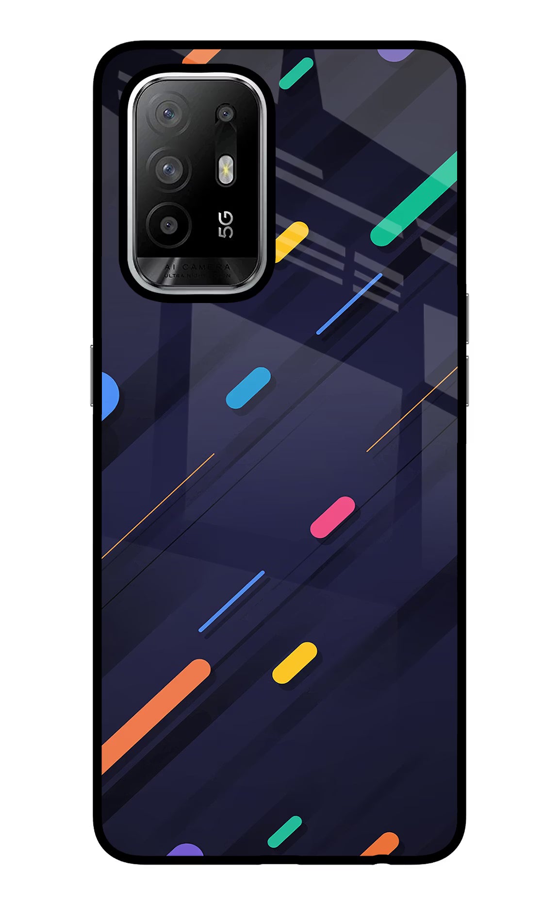 Abstract Design Oppo F19 Pro+ Glass Case Back Cover by Casekaro
