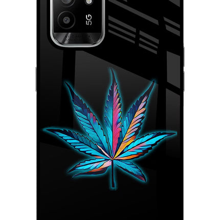 Weed Oppo F19 Pro+ Glass Case Back Cover by Casekaro