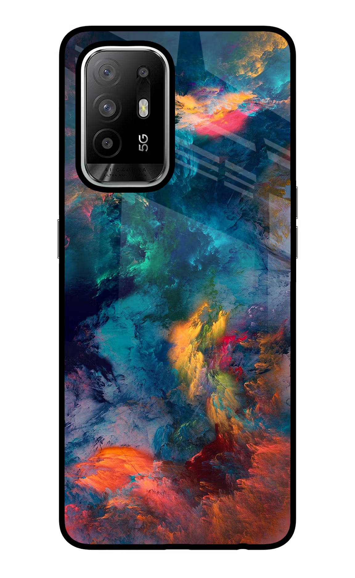 Artwork Paint Oppo F19 Pro+ Glass Case Back Cover by Casekaro