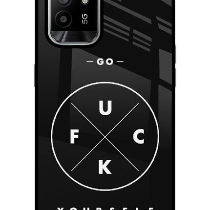 Go Fuck Yourself Oppo F19 Pro+ Glass Case Back Cover by Casekaro