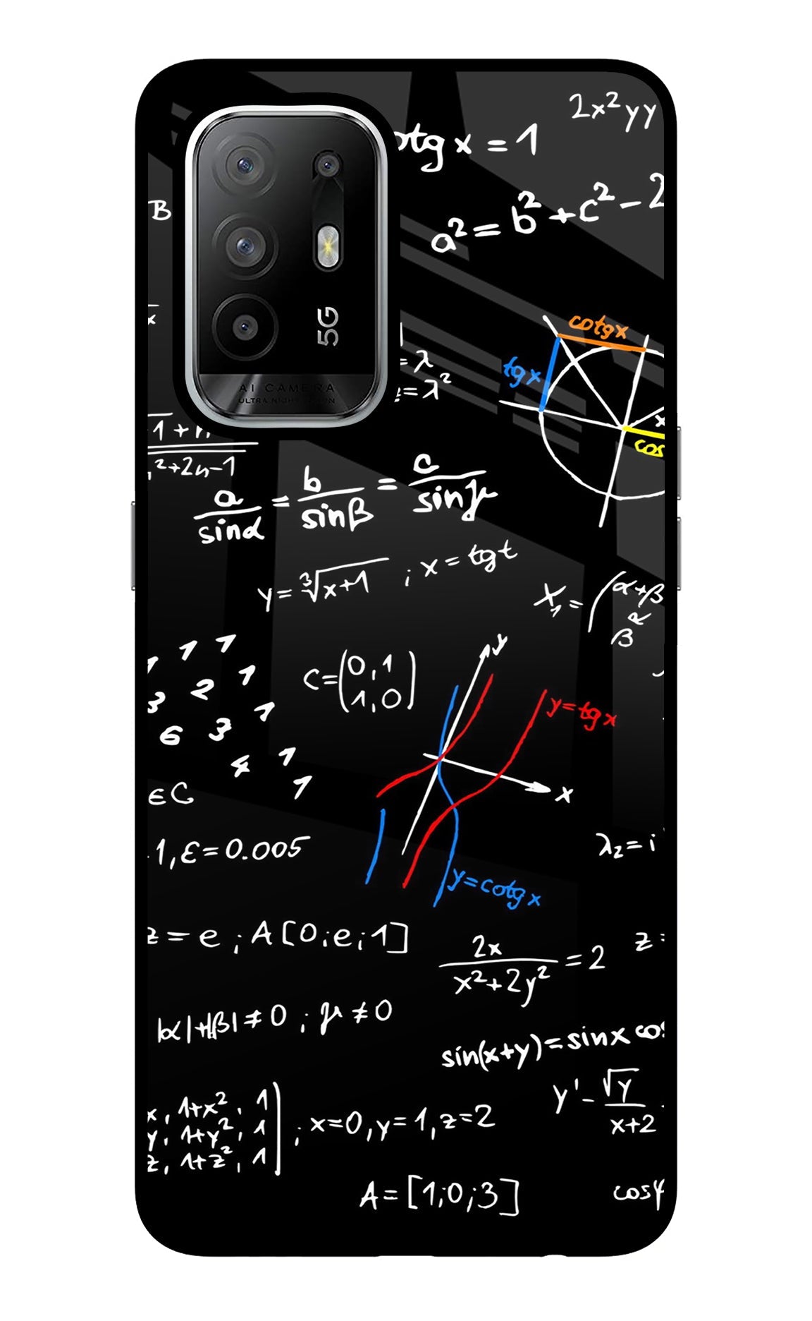 Mathematics Formula Oppo F19 Pro+ Glass Case