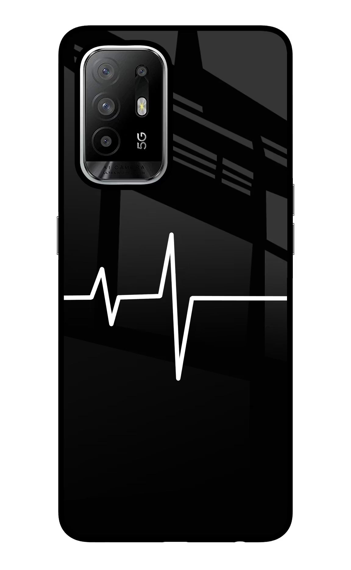 Heart Beats Oppo F19 Pro+ Glass Case Back Cover by Casekaro