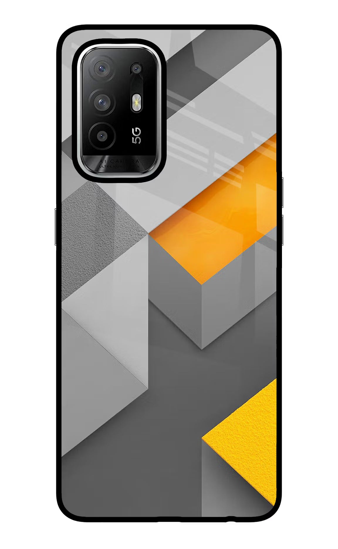 Abstract Oppo F19 Pro+ Glass Case Back Cover by Casekaro