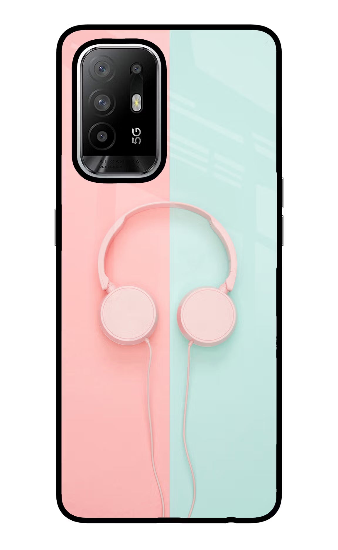 Music Lover Oppo F19 Pro+ Glass Case Back Cover by Casekaro