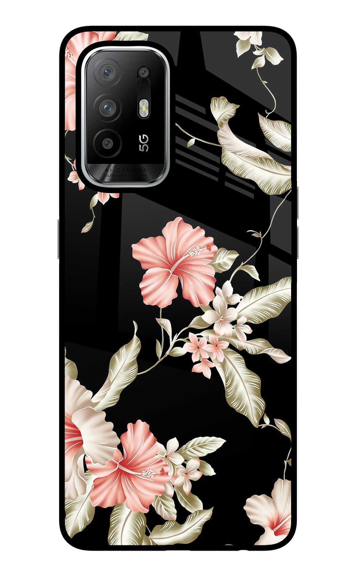 Flowers Oppo F19 Pro+ Glass Case