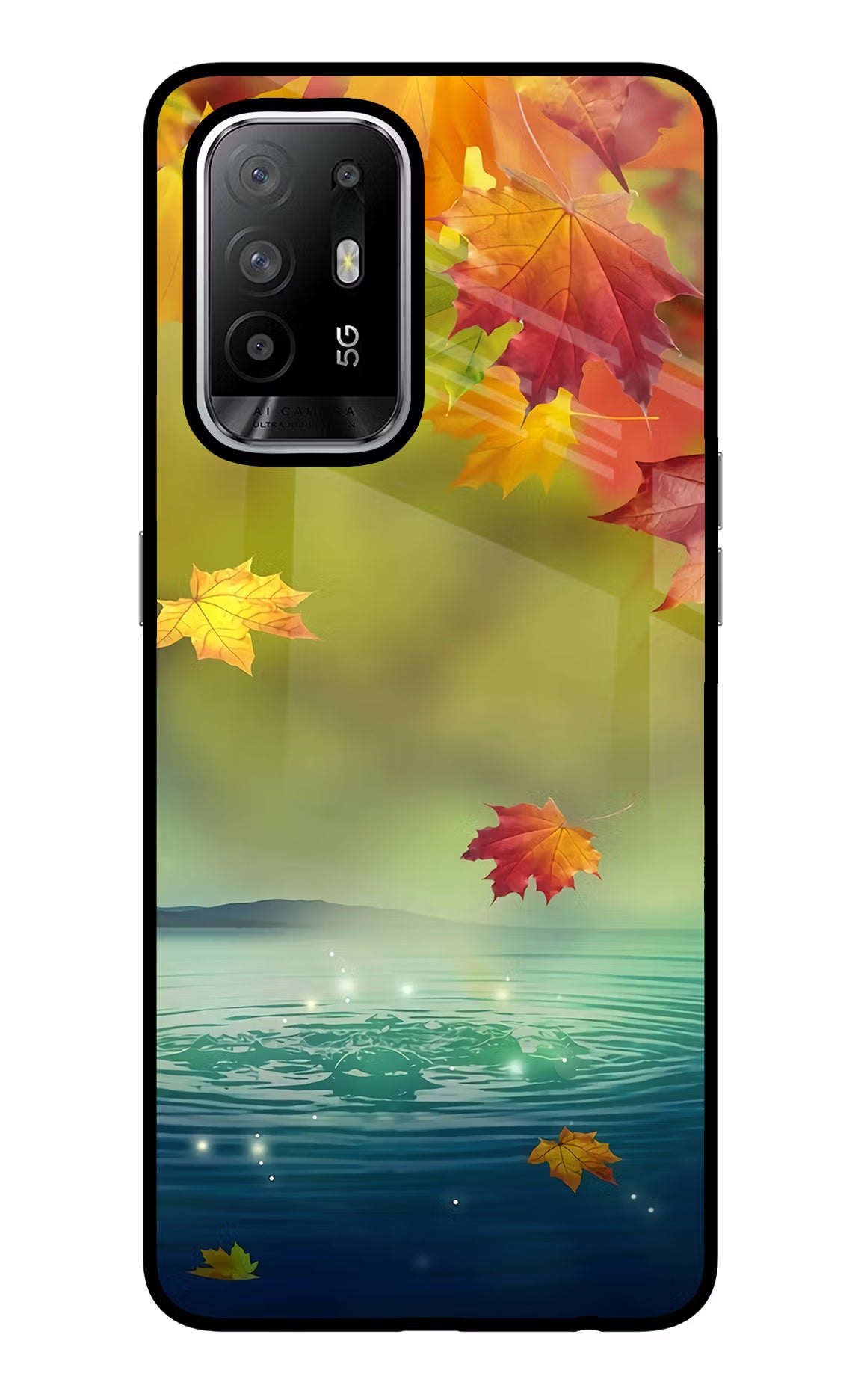 Flowers Oppo F19 Pro+ Glass Case Back Cover by Casekaro